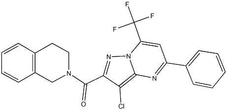 333762-68-8 2-{[3-chloro-5-phenyl-7-(trifluoromethyl)pyrazolo[1,5-a]pyrimidin-2-yl]carbonyl}-1,2,3,4-tetrahydroisoquinoline