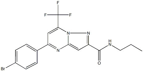 5-(4-bromophenyl)-N-propyl-7-(trifluoromethyl)pyrazolo[1,5-a]pyrimidine-2-carboxamide 结构式