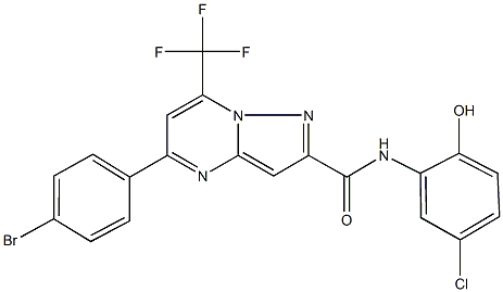 5-(4-bromophenyl)-N-(5-chloro-2-hydroxyphenyl)-7-(trifluoromethyl)pyrazolo[1,5-a]pyrimidine-2-carboxamide|