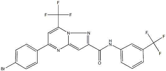 5-(4-bromophenyl)-7-(trifluoromethyl)-N-[3-(trifluoromethyl)phenyl]pyrazolo[1,5-a]pyrimidine-2-carboxamide Structure