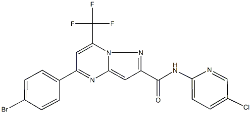 5-(4-bromophenyl)-N-(5-chloro-2-pyridinyl)-7-(trifluoromethyl)pyrazolo[1,5-a]pyrimidine-2-carboxamide,333763-48-7,结构式