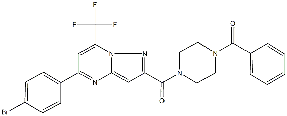 2-[(4-benzoyl-1-piperazinyl)carbonyl]-5-(4-bromophenyl)-7-(trifluoromethyl)pyrazolo[1,5-a]pyrimidine|