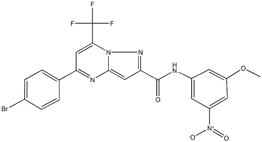 5-(4-bromophenyl)-N-{3-nitro-5-methoxyphenyl}-7-(trifluoromethyl)pyrazolo[1,5-a]pyrimidine-2-carboxamide Structure