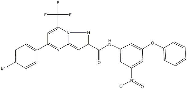 333763-60-3 5-(4-bromophenyl)-N-{3-nitro-5-phenoxyphenyl}-7-(trifluoromethyl)pyrazolo[1,5-a]pyrimidine-2-carboxamide