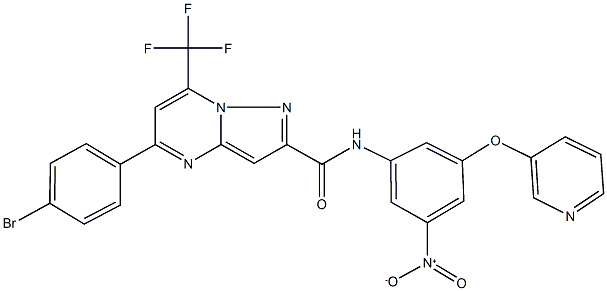 5-(4-bromophenyl)-N-[3-nitro-5-(3-pyridinyloxy)phenyl]-7-(trifluoromethyl)pyrazolo[1,5-a]pyrimidine-2-carboxamide Structure