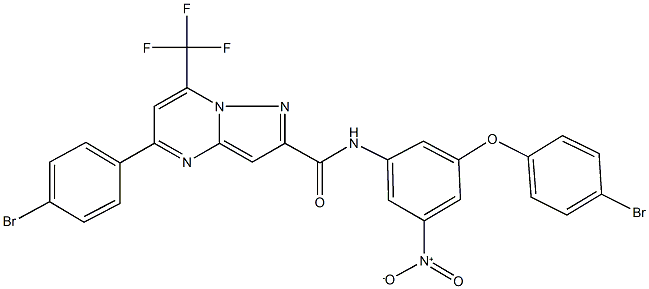 333763-71-6 N-{3-(4-bromophenoxy)-5-nitrophenyl}-5-(4-bromophenyl)-7-(trifluoromethyl)pyrazolo[1,5-a]pyrimidine-2-carboxamide