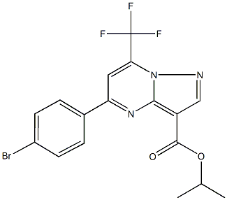 isopropyl 5-(4-bromophenyl)-7-(trifluoromethyl)pyrazolo[1,5-a]pyrimidine-3-carboxylate 结构式