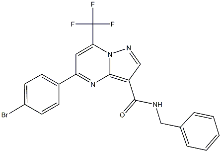 N-benzyl-5-(4-bromophenyl)-7-(trifluoromethyl)pyrazolo[1,5-a]pyrimidine-3-carboxamide Structure