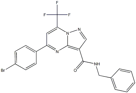 333763-83-0 N-benzyl-5-(4-bromophenyl)-7-(trifluoromethyl)pyrazolo[1,5-a]pyrimidine-3-carboxamide