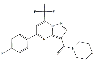 5-(4-bromophenyl)-3-(4-morpholinylcarbonyl)-7-(trifluoromethyl)pyrazolo[1,5-a]pyrimidine Structure
