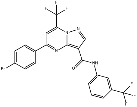 333763-91-0 5-(4-bromophenyl)-7-(trifluoromethyl)-N-[3-(trifluoromethyl)phenyl]pyrazolo[1,5-a]pyrimidine-3-carboxamide