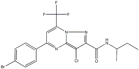 5-(4-bromophenyl)-N-(sec-butyl)-3-chloro-7-(trifluoromethyl)pyrazolo[1,5-a]pyrimidine-2-carboxamide Structure