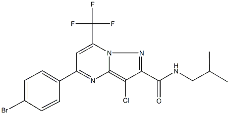 5-(4-bromophenyl)-3-chloro-N-isobutyl-7-(trifluoromethyl)pyrazolo[1,5-a]pyrimidine-2-carboxamide|