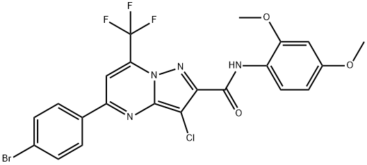333764-46-8 5-(4-bromophenyl)-3-chloro-N-(2,4-dimethoxyphenyl)-7-(trifluoromethyl)pyrazolo[1,5-a]pyrimidine-2-carboxamide
