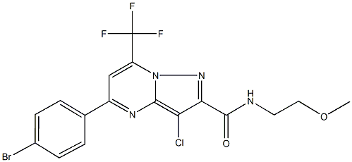 333764-67-3 5-(4-bromophenyl)-3-chloro-N-(2-methoxyethyl)-7-(trifluoromethyl)pyrazolo[1,5-a]pyrimidine-2-carboxamide