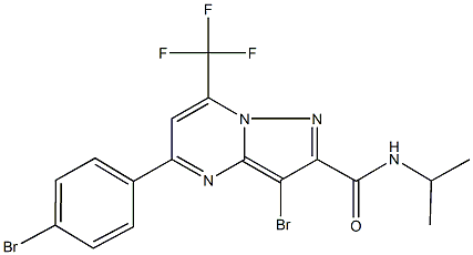 3-bromo-5-(4-bromophenyl)-N-isopropyl-7-(trifluoromethyl)pyrazolo[1,5-a]pyrimidine-2-carboxamide Structure