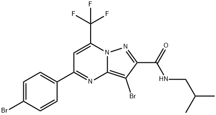 3-bromo-5-(4-bromophenyl)-N-isobutyl-7-(trifluoromethyl)pyrazolo[1,5-a]pyrimidine-2-carboxamide Structure