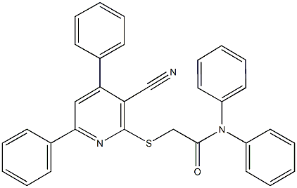 2-[(3-cyano-4,6-diphenyl-2-pyridinyl)sulfanyl]-N,N-diphenylacetamide|