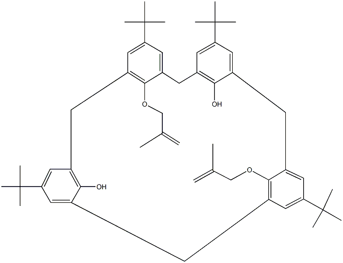 5,11,17,23-tetratert-butyl-26,28-bis[(2-methyl-2-propenyl)oxy]pentacyclo[19.3.1.1~3,7~.1~9,13~.1~15,19~]octacosa-1(25),3(28),4,6,9(27),10,12,15(26),16,18,21,23-dodecaene-25,27-diol Structure