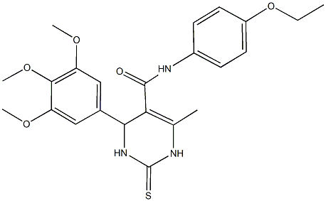 N-(4-ethoxyphenyl)-6-methyl-2-thioxo-4-(3,4,5-trimethoxyphenyl)-1,2,3,4-tetrahydropyrimidine-5-carboxamide Structure