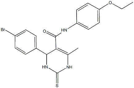 4-(4-bromophenyl)-N-(4-ethoxyphenyl)-6-methyl-2-thioxo-1,2,3,4-tetrahydro-5-pyrimidinecarboxamide,333767-33-2,结构式