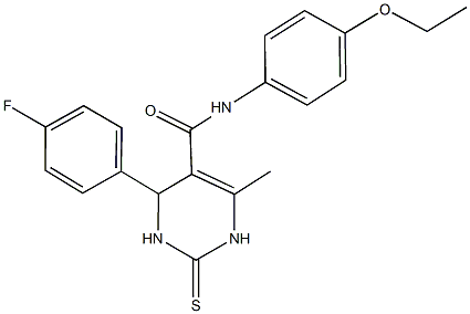 N-(4-ethoxyphenyl)-4-(4-fluorophenyl)-6-methyl-2-thioxo-1,2,3,4-tetrahydro-5-pyrimidinecarboxamide Structure