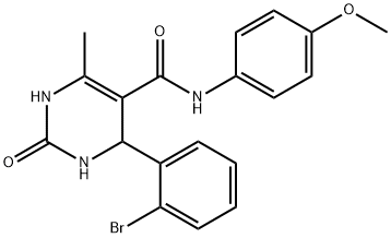 4-(2-bromophenyl)-N-(4-methoxyphenyl)-6-methyl-2-oxo-1,2,3,4-tetrahydropyrimidine-5-carboxamide,333767-63-8,结构式