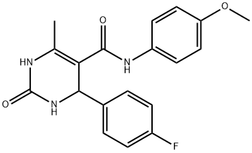 4-(4-fluorophenyl)-N-(4-methoxyphenyl)-6-methyl-2-oxo-1,2,3,4-tetrahydro-5-pyrimidinecarboxamide Structure