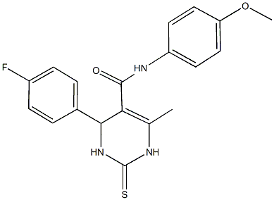 4-(4-fluorophenyl)-N-(4-methoxyphenyl)-6-methyl-2-thioxo-1,2,3,4-tetrahydro-5-pyrimidinecarboxamide Structure