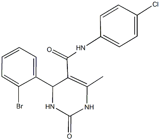 4-(2-bromophenyl)-N-(4-chlorophenyl)-6-methyl-2-oxo-1,2,3,4-tetrahydropyrimidine-5-carboxamide Structure