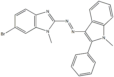 333770-17-5 6-bromo-1-methyl-2-[(1-methyl-2-phenyl-1H-indol-3-yl)diazenyl]-1H-benzimidazole