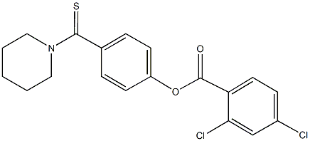 4-(1-piperidinylcarbothioyl)phenyl 2,4-dichlorobenzoate 化学構造式