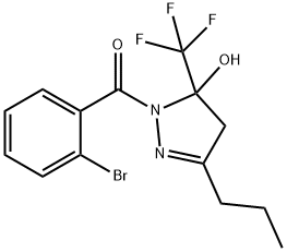 1-(2-bromobenzoyl)-3-propyl-5-(trifluoromethyl)-4,5-dihydro-1H-pyrazol-5-ol Structure