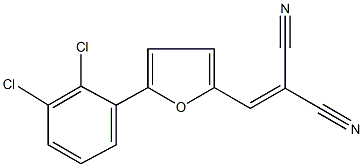 2-{[5-(2,3-dichlorophenyl)-2-furyl]methylene}malononitrile Struktur