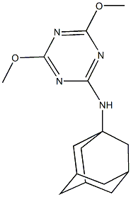 N-(1-adamantyl)-N-(4,6-dimethoxy-1,3,5-triazin-2-yl)amine Struktur