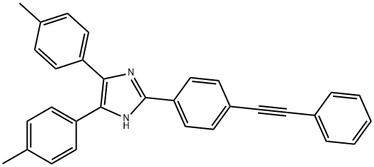 4,5-bis(4-methylphenyl)-2-[4-(phenylethynyl)phenyl]-1H-imidazole Structure