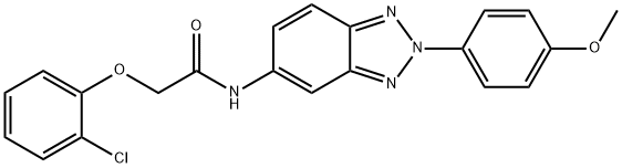 2-(2-chlorophenoxy)-N-[2-(4-methoxyphenyl)-2H-1,2,3-benzotriazol-5-yl]acetamide Structure