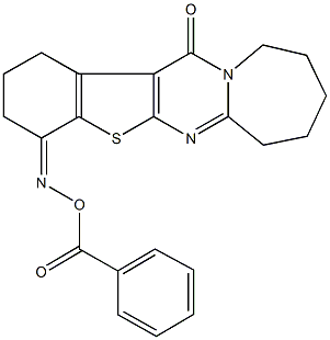 2,3,8,9,10,11-hexahydro[1]benzothieno[2',3':4,5]pyrimido[1,2-a]azepine-4,13(1H,7H)-dione 4-(O-benzoyloxime) 结构式