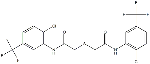 2-({2-[2-chloro-5-(trifluoromethyl)anilino]-2-oxoethyl}sulfanyl)-N-[2-chloro-5-(trifluoromethyl)phenyl]acetamide|