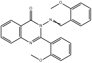 3-[(2-methoxybenzylidene)amino]-2-(2-methoxyphenyl)-4(3H)-quinazolinone Structure