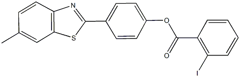 4-(6-methyl-1,3-benzothiazol-2-yl)phenyl 2-iodobenzoate Struktur