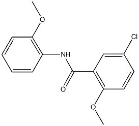 5-chloro-2-methoxy-N-(2-methoxyphenyl)benzamide Structure