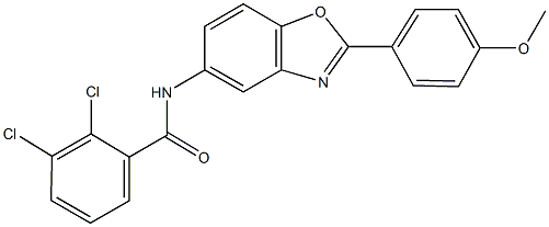 2,3-dichloro-N-[2-(4-methoxyphenyl)-1,3-benzoxazol-5-yl]benzamide,333780-01-1,结构式