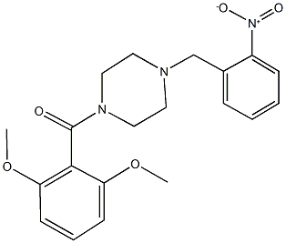 1-{[2,6-bis(methyloxy)phenyl]carbonyl}-4-({2-nitrophenyl}methyl)piperazine Structure