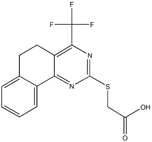 {[4-(trifluoromethyl)-5,6-dihydrobenzo[h]quinazolin-2-yl]sulfanyl}acetic acid|