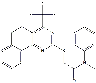 N-methyl-N-phenyl-2-{[4-(trifluoromethyl)-5,6-dihydrobenzo[h]quinazolin-2-yl]sulfanyl}acetamide,333784-84-2,结构式