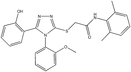 N-(2,6-dimethylphenyl)-2-{[5-(2-hydroxyphenyl)-4-(2-methoxyphenyl)-4H-1,2,4-triazol-3-yl]sulfanyl}acetamide Structure