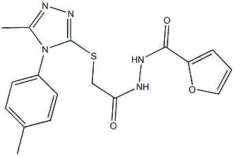 N'-(2-{[5-methyl-4-(4-methylphenyl)-4H-1,2,4-triazol-3-yl]sulfanyl}acetyl)-2-furohydrazide,333788-36-6,结构式