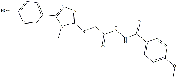 333789-46-1 2-{[5-(4-hydroxyphenyl)-4-methyl-4H-1,2,4-triazol-3-yl]sulfanyl}-N'-(4-methoxybenzoyl)acetohydrazide