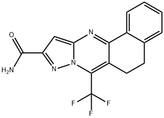 334499-07-9 7-(trifluoromethyl)-5,6-dihydrobenzo[h]pyrazolo[5,1-b]quinazoline-10-carboxamide